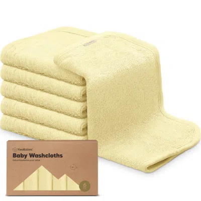 Keababies Deluxe Baby Washcloths In Yellow