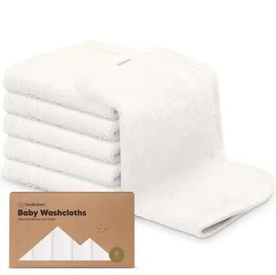 Keababies Deluxe Baby Washcloths In White