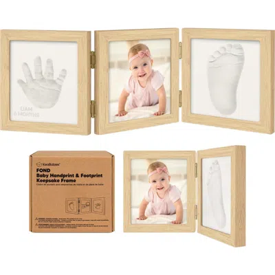 Keababies Fond Hand & Footprint Keepsake Frame In Brown