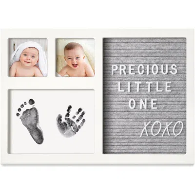 Keababies Heartfelt Clean Touch Inkless Hand & Footprint Frame Kit With Letterboard In White