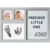 Keababies Heartfelt Clean Touch Inkless Hand & Footprint Frame Kit With Letterboard In Cloud Gray