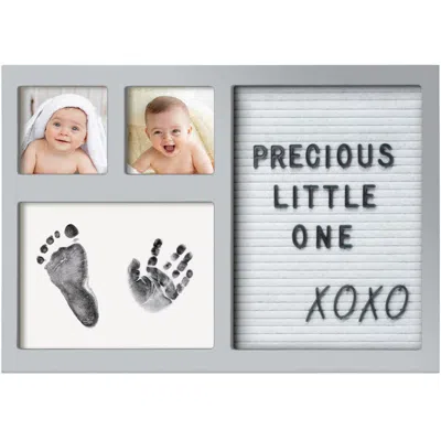 Keababies Heartfelt Clean Touch Inkless Hand & Footprint Frame Kit With Letterboard In Gray