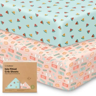 Keababies Isla Fitted Crib Sheets In Beach Day
