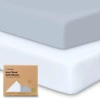 Keababies Isla Fitted Crib Sheets In Blue Flax