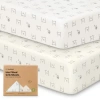 Keababies Isla Fitted Crib Sheets In Bumble Bear