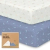 Keababies Isla Fitted Crib Sheets In Marine Muse