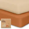 Keababies Isla Fitted Crib Sheets In Brown