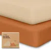 Keababies Isla Fitted Crib Sheets In Rust