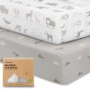 Keababies Isla Fitted Crib Sheets In White