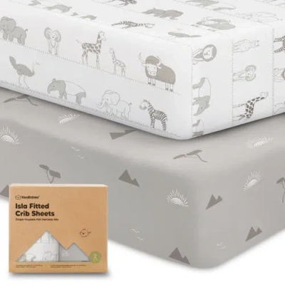 Keababies Isla Fitted Crib Sheets In White