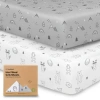 Keababies Isla Fitted Crib Sheets In Woodland
