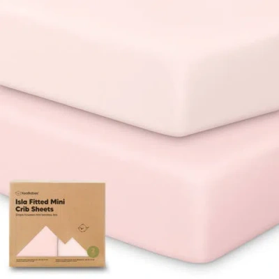 Keababies Isla Fitted Mini Crib Sheets In Pink