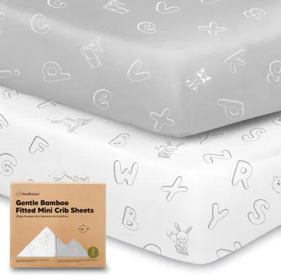 Keababies Isla Fitted Mini Crib Sheets In Abc Land