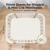 Keababies Isla Fitted Mini Crib Sheets In Bumble Bear