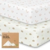 Keababies Isla Fitted Mini Crib Sheets In White