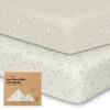 Keababies Isla Fitted Mini Crib Sheets In Pine Grove