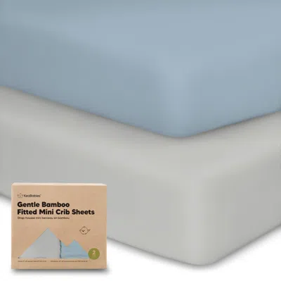 Keababies Isla Fitted Mini Crib Sheets In Steel