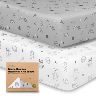 Keababies Isla Fitted Mini Crib Sheets In Woodland
