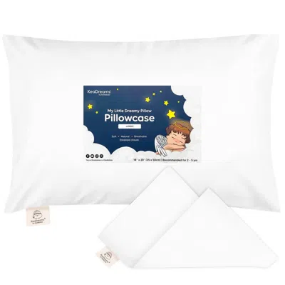 Keababies Jumbo Toddler Pillowcase 14x20" In Soft White
