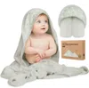 Keababies Luxe Baby Hooded Towel In Gray