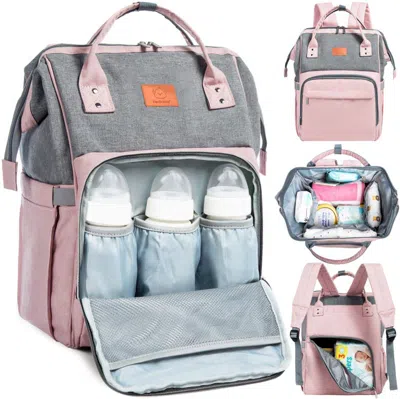 Keababies Babies' Original Diaper Bag In Pink Gray