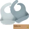 Keababies Kids'  Prep Silicone Bibs In Blue