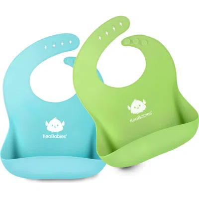 Keababies Kids'  Prep Silicone Bibs In Cloud Nine