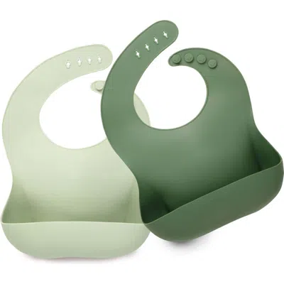 Keababies Kids'  Prep Silicone Bibs In Forest