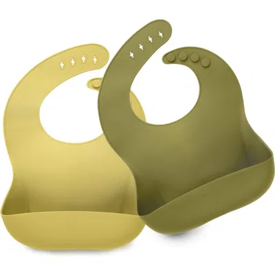 Keababies Kids'  Prep Silicone Bibs In Olives
