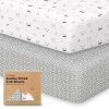 Keababies Isla Fitted Mini Crib Sheets In White