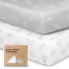 Keababies Soothe Fitted Crib Sheet In Abc Land Cloud