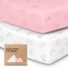 Keababies Soothe Fitted Crib Sheet In Abc Land Rose