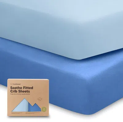 Keababies Soothe Fitted Crib Sheet In Blue