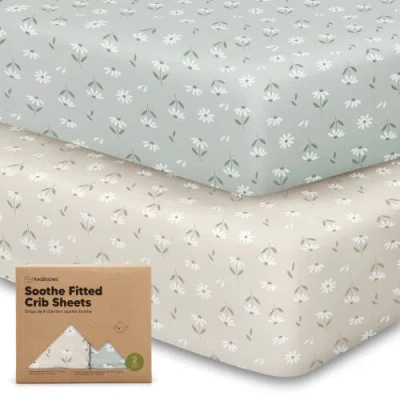 Keababies Soothe Fitted Crib Sheet In Daisies