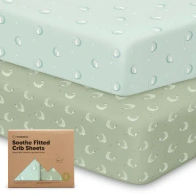 Keababies Soothe Fitted Crib Sheet In Green
