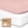 Keababies Soothe Fitted Crib Sheet In Rose