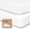 Keababies Soothe Fitted Crib Sheet In Soft White