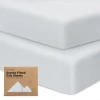 Keababies Soothe Fitted Crib Sheet In White