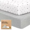 Keababies Soothe Fitted Mini Crib Sheet In Gray