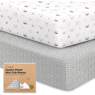 Keababies Soothe Fitted Mini Crib Sheet In Gray