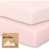 Keababies Soothe Fitted Mini Crib Sheet In Pink