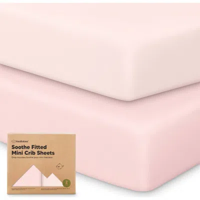 Keababies Soothe Fitted Mini Crib Sheet In Pink