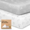 Keababies Soothe Fitted Mini Crib Sheet In Gray