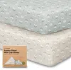 Keababies Soothe Fitted Mini Crib Sheet In Daisies