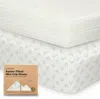 Keababies Soothe Fitted Mini Crib Sheet In White