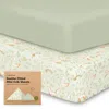 Keababies Soothe Fitted Mini Crib Sheet In Foxtrot