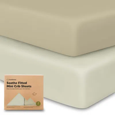 Keababies Soothe Fitted Mini Crib Sheet In Lichen