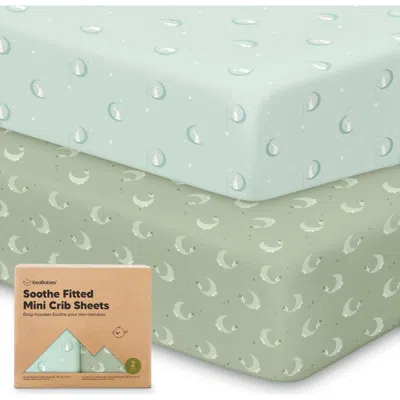 Keababies Soothe Fitted Mini Crib Sheet In Green
