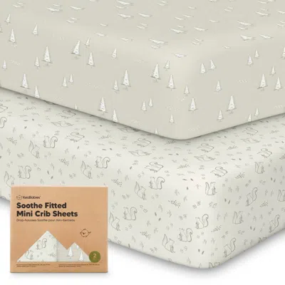 Keababies Soothe Fitted Mini Crib Sheet In Pine Grove