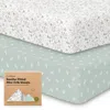 Keababies Soothe Fitted Mini Crib Sheet In Prairie